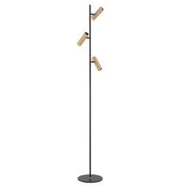 Vloerlamp Trend 3 lichts zwart goud