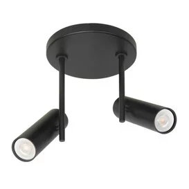 Opbouwspot Trend 2-lichts rond zwart