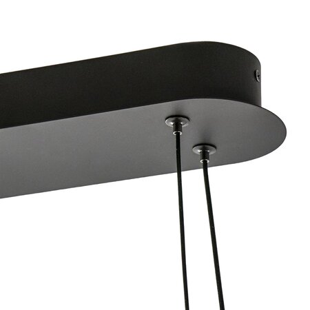 Highlight Moderne Design hanglamp Ascoli ovaal zwart goud