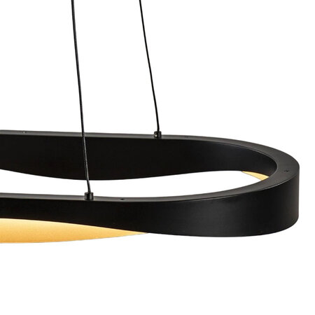 Highlight Moderne Design hanglamp Ascoli Ø64 cm zwart goud