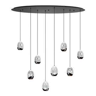 Hanglamp Clear Egg 8-lichts transparant ovaal