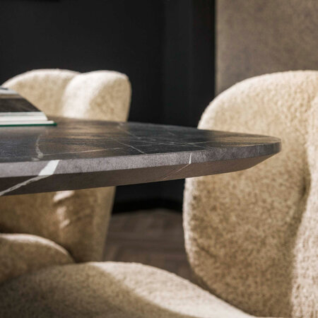 BelaLuz Moderne Industriële eetkamertafel Monte 180 cm deens ovaal