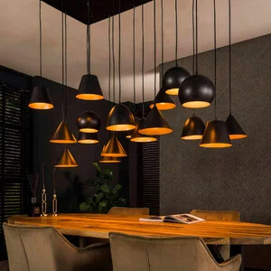 BelaLuz Industriële Design hanglamp Giant 18-lichts charcoal