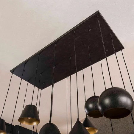 BelaLuz Industriële Design hanglamp Giant 18-lichts charcoal