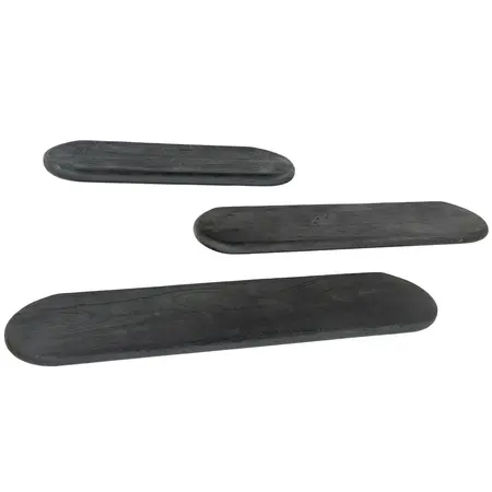 By-Boo Landelijke Wandplank Tre 3 100 cm zwart mangohout