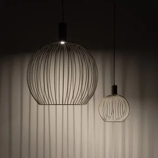 Hanglamp Wire 1-lichts Ø40 cm mat zand