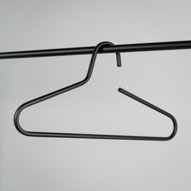 Kledinghangers Polo set van 5 Zwart Staal