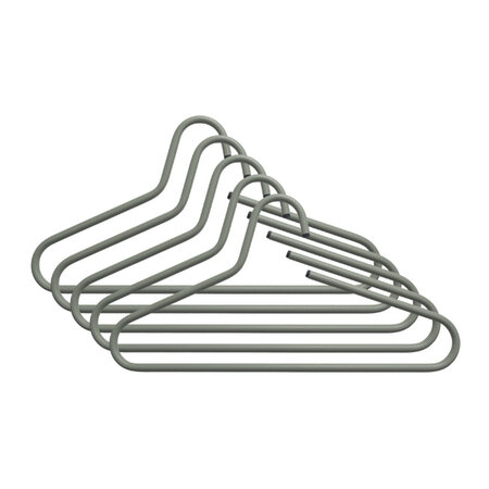 BelaLuz Moderne Retro Kledinghangers Polo Dusty Green staal