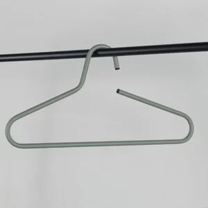 BelaLuz Kledinghangers Polo set van 5 Dusty Green Staal