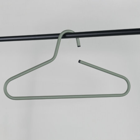 BelaLuz Moderne Retro Kledinghangers Polo Dusty Green staal