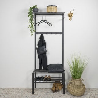 Garderobemeubel Ivar 2 zwart staal