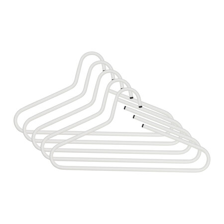BelaLuz Moderne Kledinghangers Polo wit staal