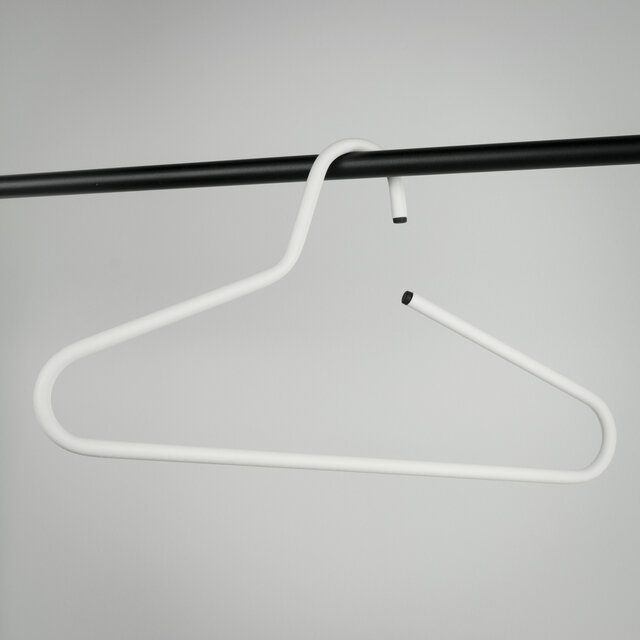 Kledinghangers Polo set van 5 Wit Staal