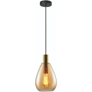 Freelight Hotel Chique hanglamp Dorato 1-lichts goud met amber glas