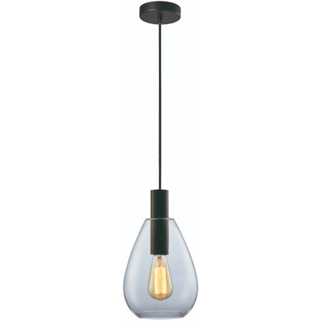 Freelight Hotel Chique hanglamp Dorato 1-lichts zwart met smoke glas