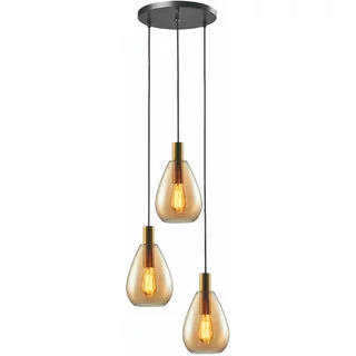 Hanglamp Dorato 3-lichts goud getrapt