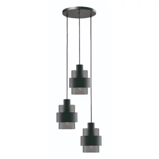 Hanglamp Chiasso 3-lichts smoke getrapt
