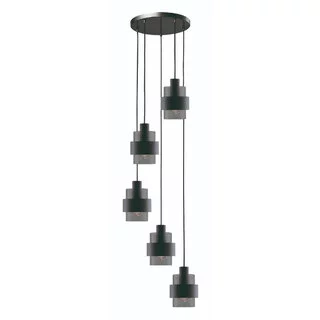 Hanglamp Chiasso 5-lichts smoke getrapt