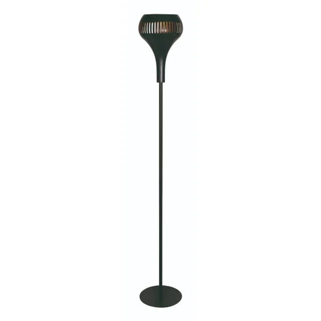 Vloerlamp Canna 1-lichts zwart/ goud