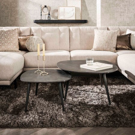 BelaLuz Moderne Industriële salontafel Costa Keramisch Organisch