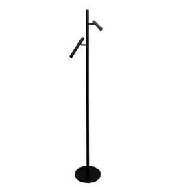 Leeslamp Luogo 2 lichts, dimbaar led, kleur zwart