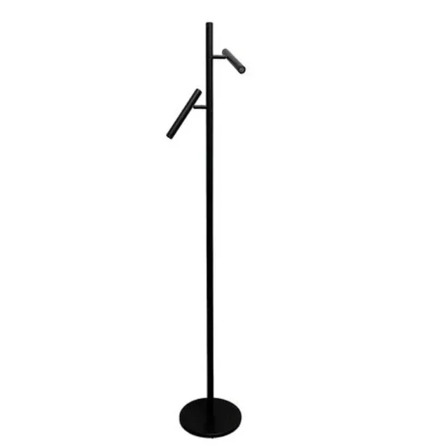 Leeslamp Luogo 2 lichts, dimbaar led, kleur zwart