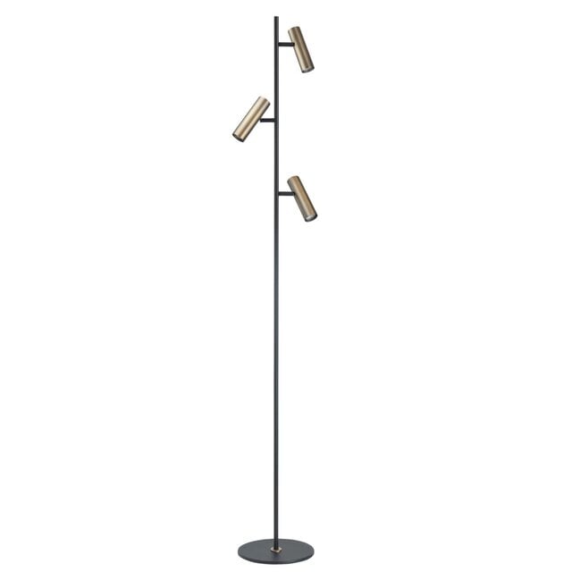 Vloerlamp Trend 3 lichts zwart brons