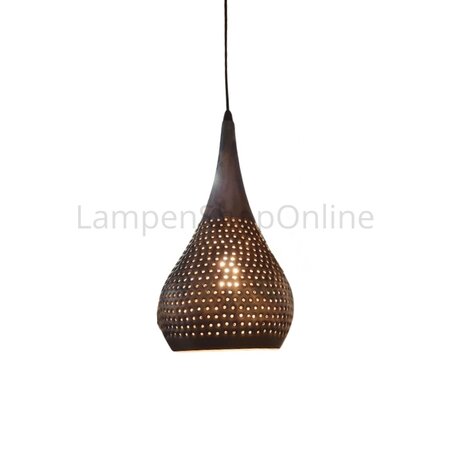Freelight Industriële hanglamp Bruciato 3-lichts op balk zwart bruin