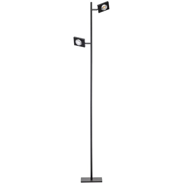 Vloerlamp Jake 2-lichts Zwart