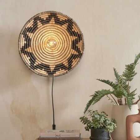 GOOD & MOJO Ibiza wandlamp Andros Ø45cm 1-lichts seagrass naturel
