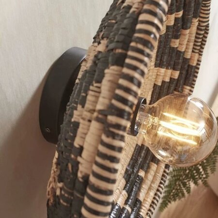 GOOD & MOJO Ibiza wandlamp Andros Ø45cm 1-lichts seagrass naturel