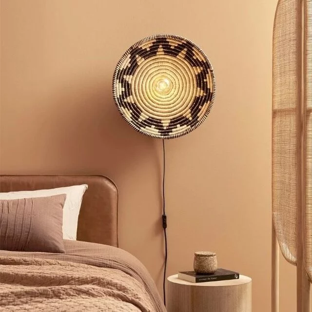 Wandlamp Andros Ø45 seagrass naturel