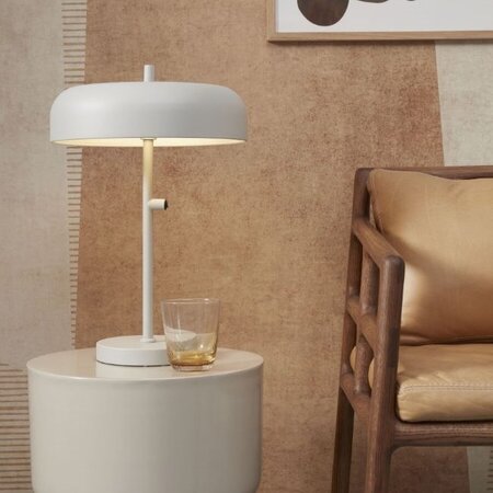 it's about RoMi Scandinavische tafellamp Porto 2-lichts licht grijs