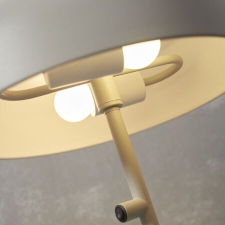 it's about RoMi Scandinavische tafellamp Porto 2-lichts licht grijs