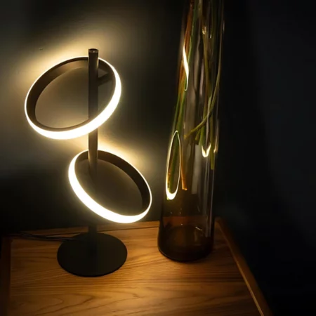 ETH Modern design tafellamp Jaimy 2-lichts zwart