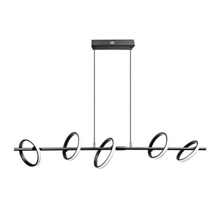 ETH Modern design hanglamp Jaimy 5-lichts zwart