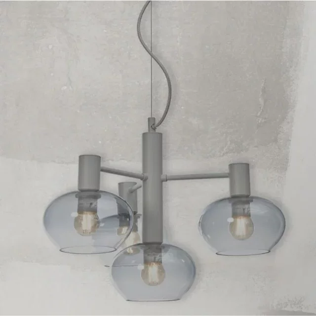 Hanglamp Bologna 4-lichts licht grijs
