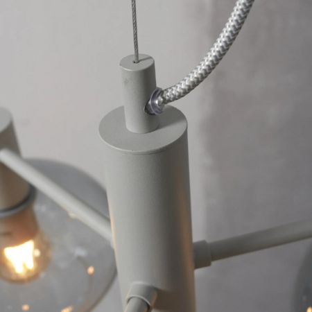 it's about RoMi Scandinavische hanglamp Bologna 4-lichts lichtgrijs