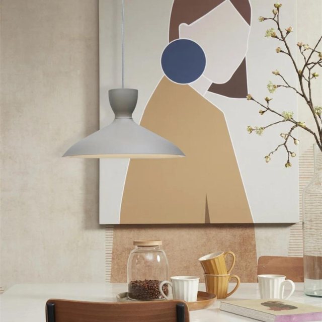 Hanglamp Hanover 1-lichts lichtgrijs