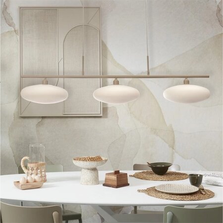 it's about RoMi Industrieel Modern hanglamp Sapporo 3-lichts wit zand