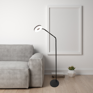 Vloerlamp Erik zwart dim-to-warm