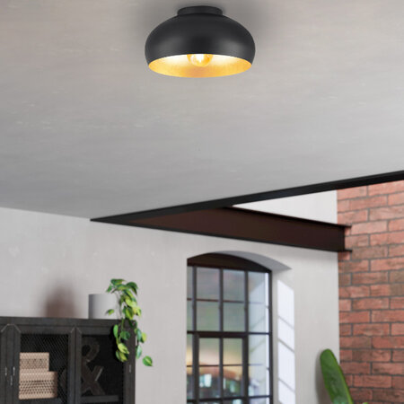 Stars of Light Modern Industriële plafondlamp Mogano 1-lichts zwart goud