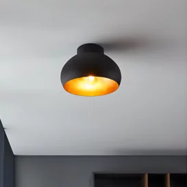 Plafondlamp Mogano zwart goud 1-lichts
