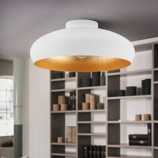Plafondlamp Mogano wit goud 1-lichts