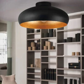 Plafondlamp Mogano zwart goud 1-lichts