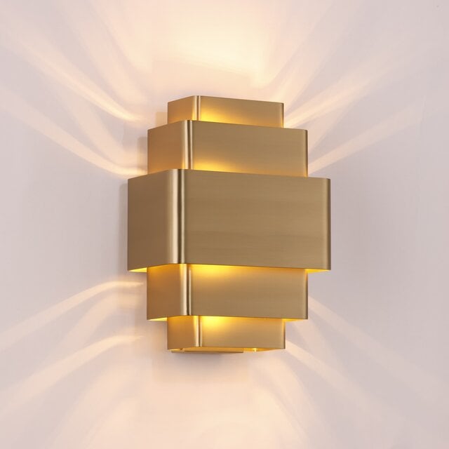 Wandlamp Layers 3-lichts goud