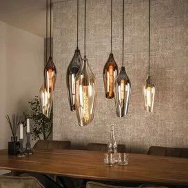 Hanglamp Sferra 7-lichts mixed glass