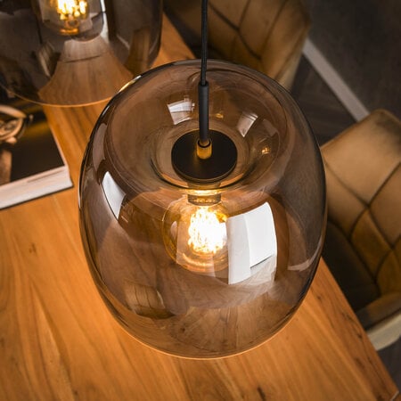 BelaLuz Moderne hanglamp Dash 3-lichts smoke glas
