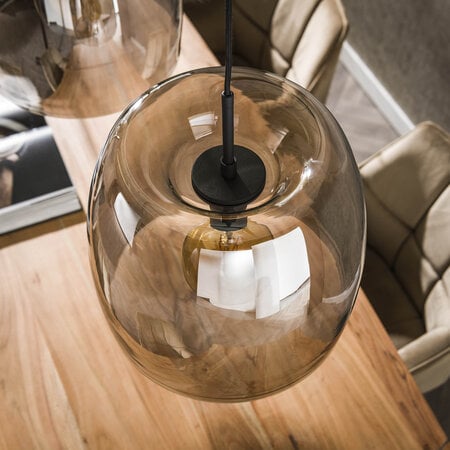 BelaLuz Moderne hanglamp Dash 3-lichts smoke glas