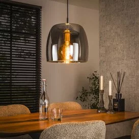 Hanglamp Dash 1-lichts smoke glas